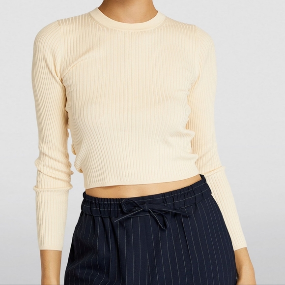 SANDRO Backless Knit Sweater/Top - Picture 2 of 7